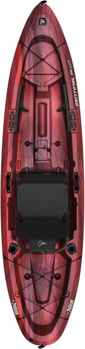 Pelican Sentinel 100XP - Angler Sit on top Fishing Kayak - Lightweight - Ergocast XP™ Seating System - 10 ft