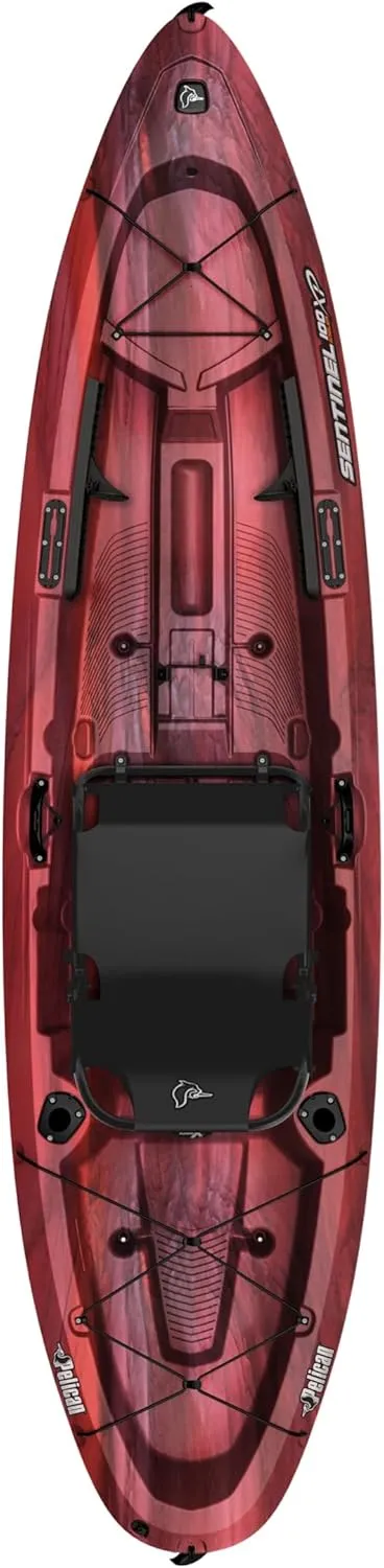 Pelican Sentinel 100XP - Angler Sit on top Fishing Kayak - Lightweight - Ergocast XP™ Seating System - 10 ft