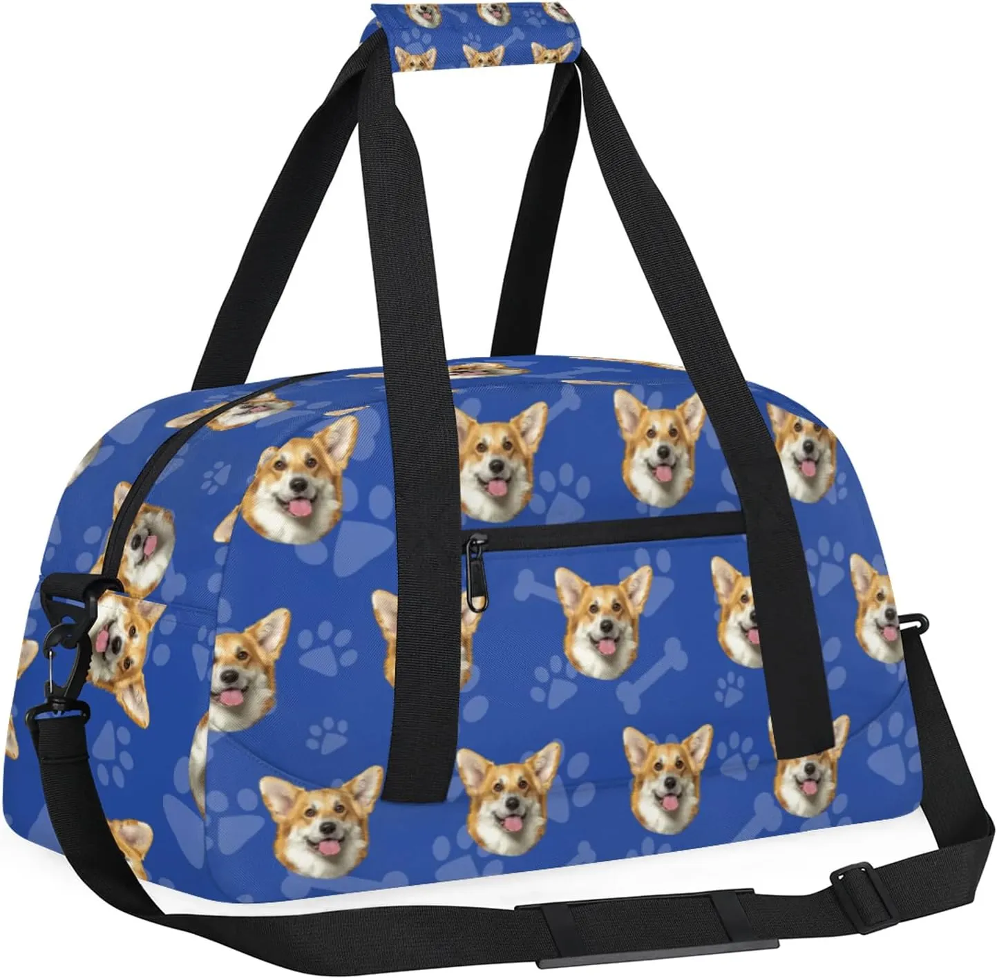 Personalized Face Duffel Bag with Face Picture, Custom Sport Training Bag, Travel Duffel Bags Waterproof Overnight Weekender Bag Gym Bag