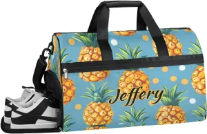 Personalized Gym Duffel Bag for Mens Large Duffel Bags Men Women Travel Duffel Bags Gym Accessories for Men Women Pineapple Fruit