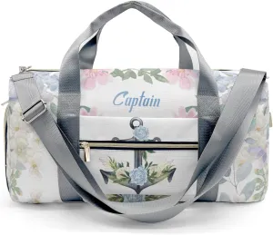 Personalized Name Duffel Bag Blue Anchor Watercolor Nautical Marine Ultimate Travel Bags: Your Companion for Every Adventure