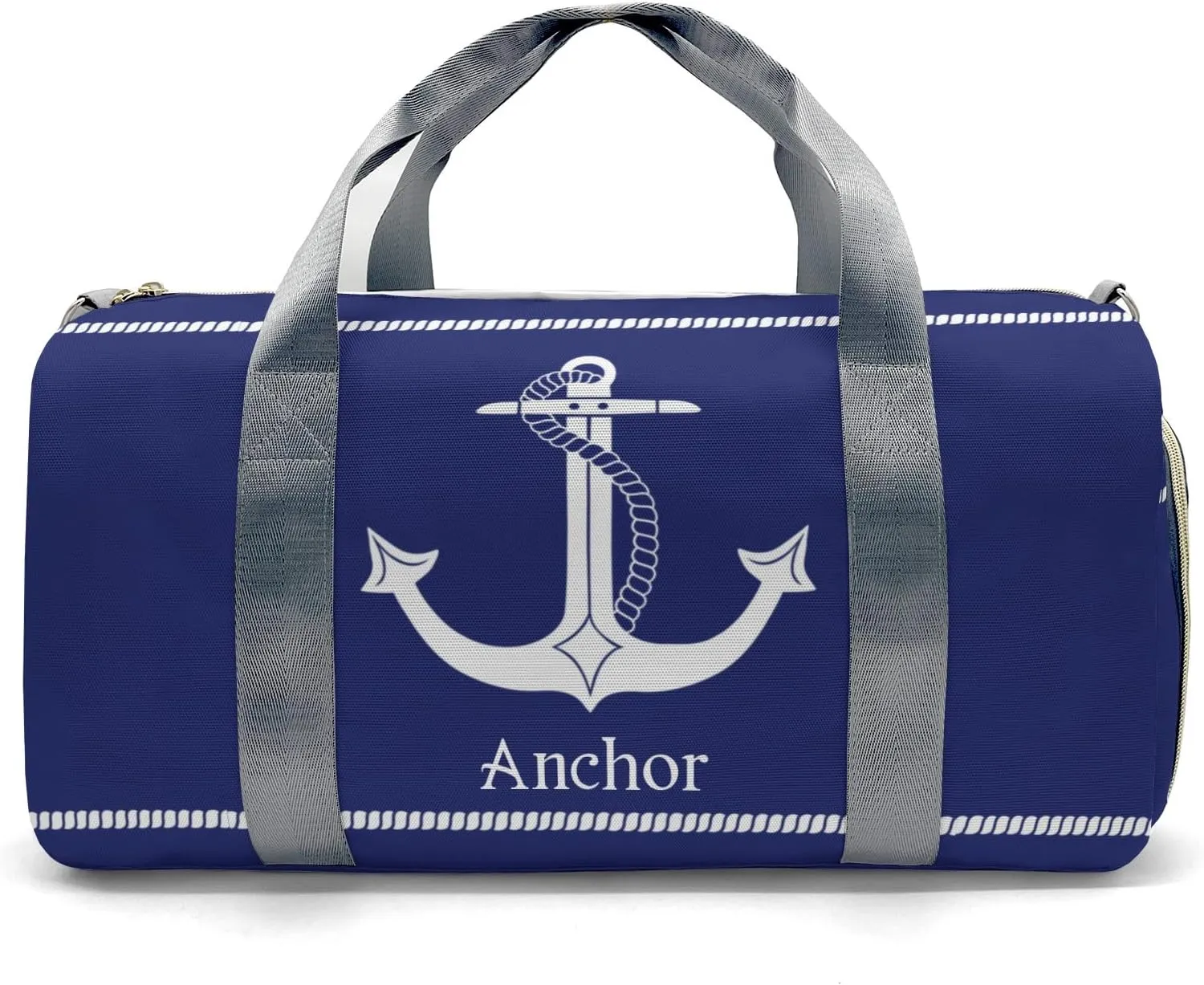 Personalized Name Duffel Bag Blue Nautical Anchor Marine Ultimate Travel Bags: Your Companion for Every Adventure