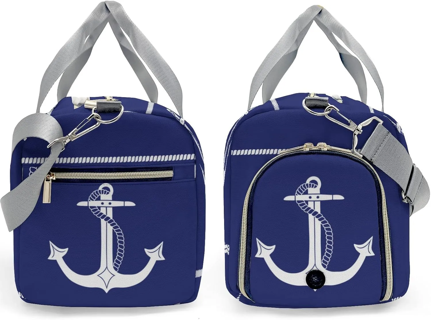 Personalized Name Duffel Bag Blue Nautical Anchor Marine Ultimate Travel Bags: Your Companion for Every Adventure