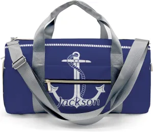 Personalized Name Duffel Bag Blue Nautical Anchor Marine Ultimate Travel Bags: Your Companion for Every Adventure