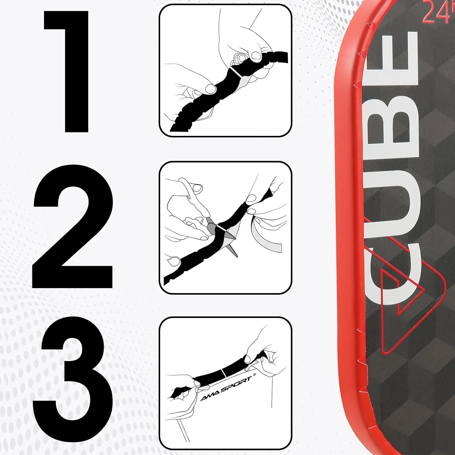 Pickleball Paddle Protection Tape - Paddle Head Edge Guard - Racket Edge Protection Tape -Fit Perfectly Curved Edge -No Wrinkling