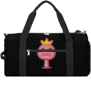 Ping Pong Queen Gym Bag for Women Men Lightweight Duffel Bag Travel Tote Bag Sports Bag with Shoulder Strap