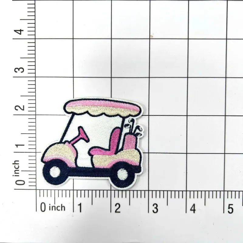 Pink Girl golf cart embroidery patch
