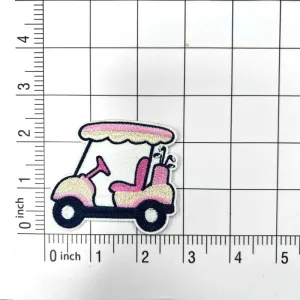 Pink Girl golf cart embroidery patch