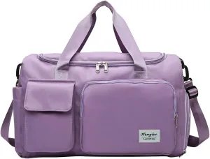 Pink Gym Bag with Shoes Compartment,28L Duffel Bag Men,Waterproof Overnight Bag for Travel Workout Yoga Sports