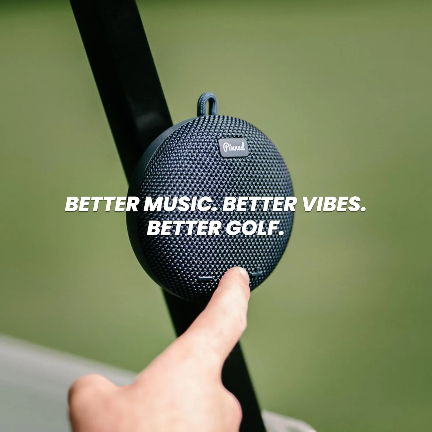 Pinned 2.0 Dart Speaker - USB-C Rechargeable, 10  Hour Battery, IPX7 Waterproof, Bag Clip Carabiner - Portable Bluetooth Speakers - Magnetic Golf Cart Speakers Bluetooth, American Flag
