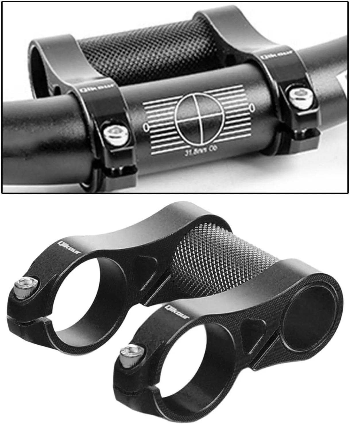 pistro Alloy Ultralight Bicycle Handlebar Stem Adapter Extension, MTB Folding Bike Double Stem Riser Extender, Cycling Conversion Accessories
