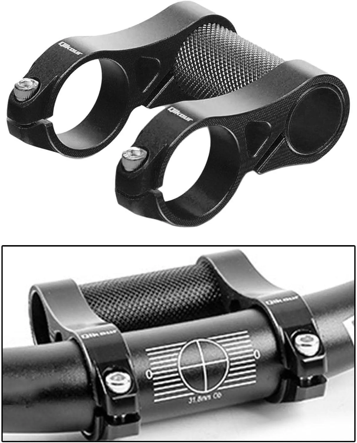 pistro Alloy Ultralight Bicycle Handlebar Stem Adapter Extension, MTB Folding Bike Double Stem Riser Extender, Cycling Conversion Accessories