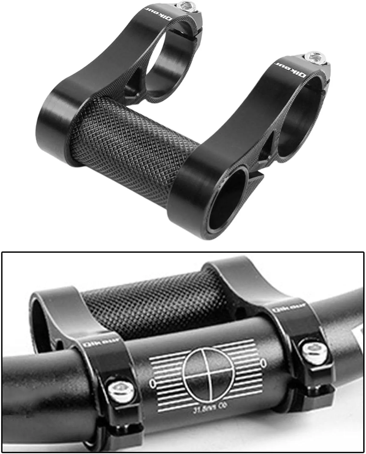 pistro Alloy Ultralight Bicycle Handlebar Stem Adapter Extension, MTB Folding Bike Double Stem Riser Extender, Cycling Conversion Accessories
