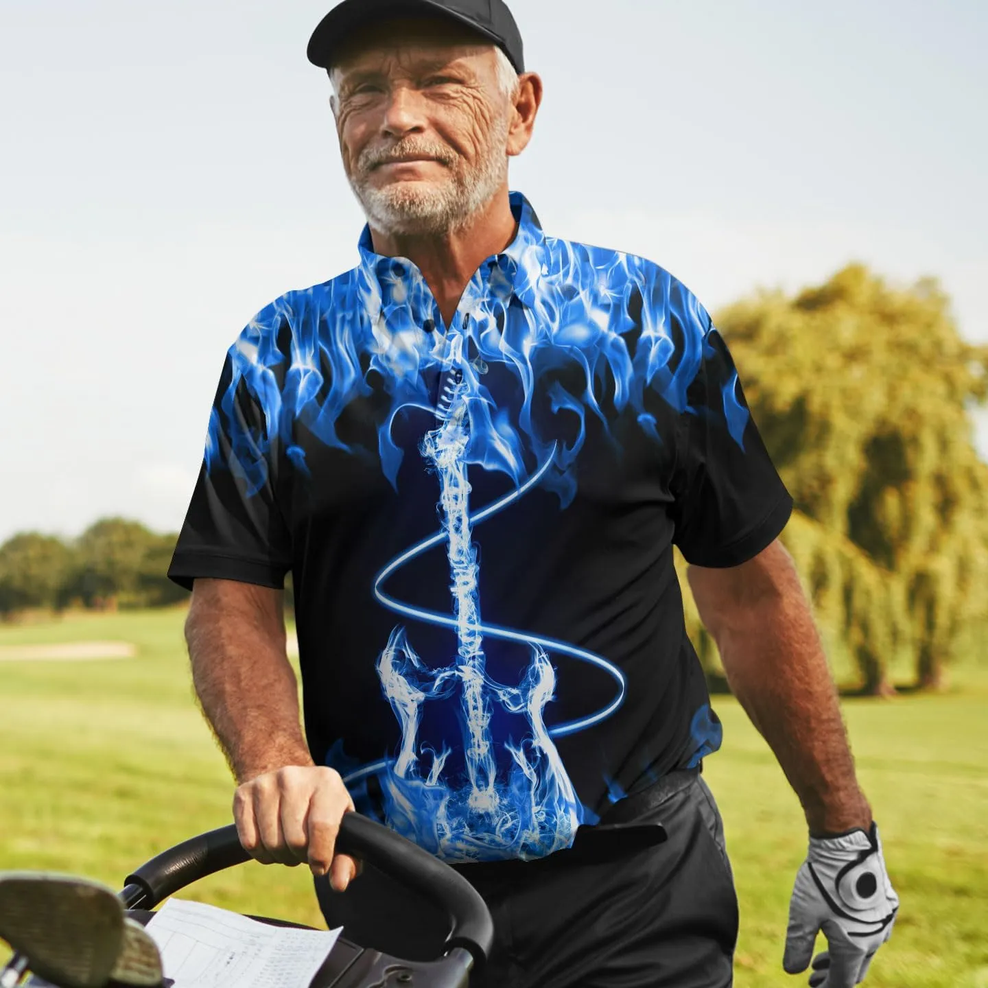 Polo Shirts for Men Aloha Shirt Mens Polo Shirts Short Sleeve Button Up Shirt Men Golf Shirts