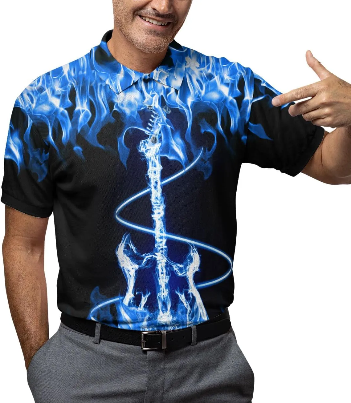 Polo Shirts for Men Aloha Shirt Mens Polo Shirts Short Sleeve Button Up Shirt Men Golf Shirts