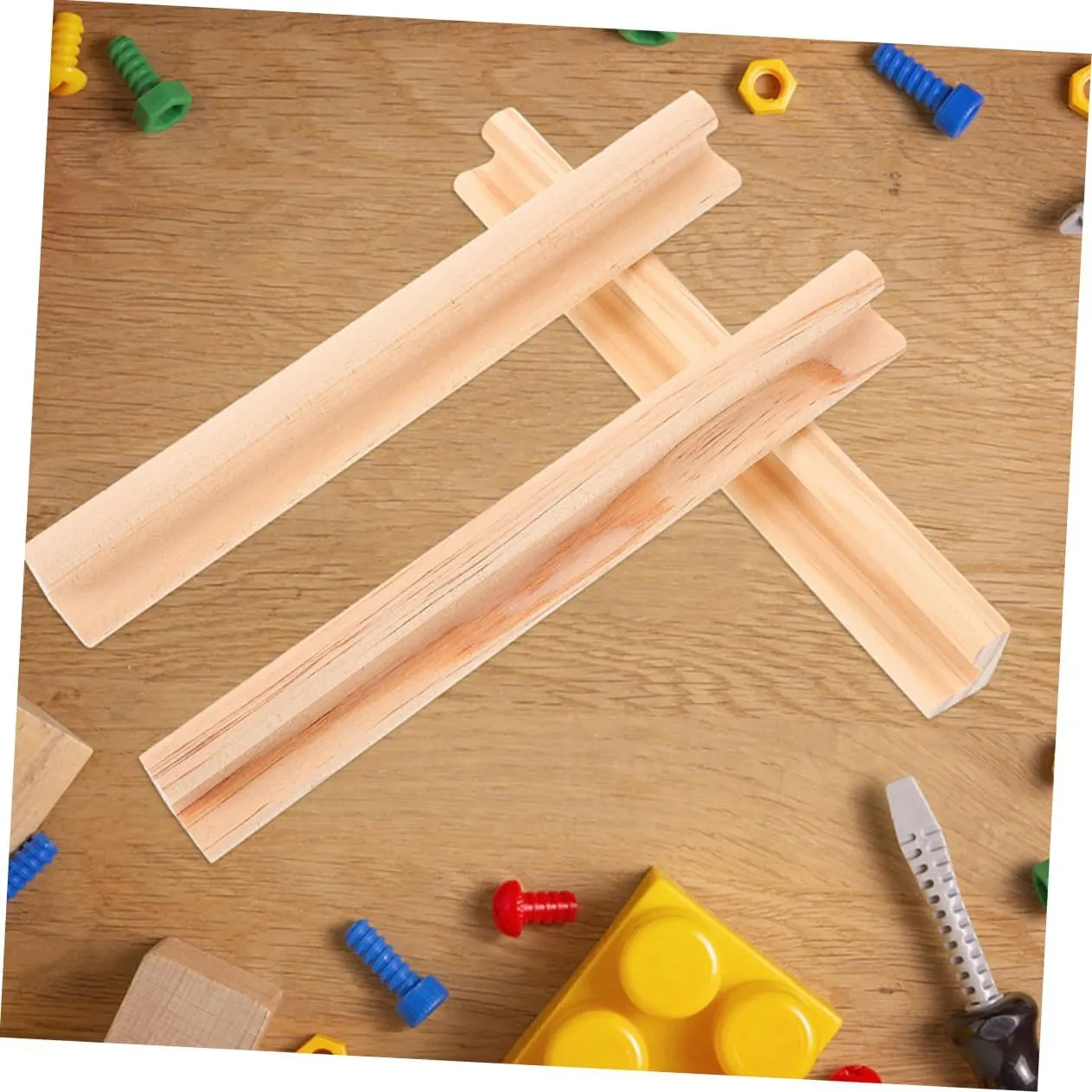 PRETYZOOM 16pcs Multi-function Wooden Trays Elegant Accessory for Games Crafts Stylish Racks for Alphabet Display and Organization