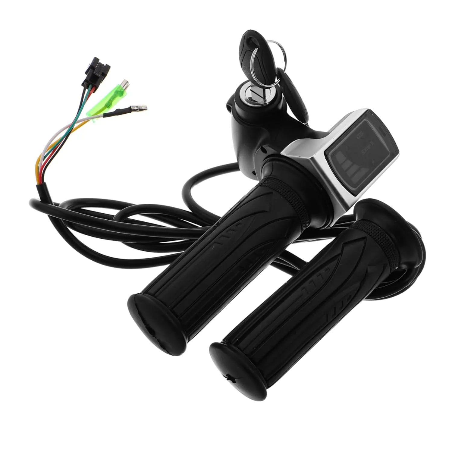 PRETYZOOM Long Line Twist Throttle Speed Controller with Display Bike Throttle Handle Grip for Scooters Lockable Design for Electric Bicycles and Scooters