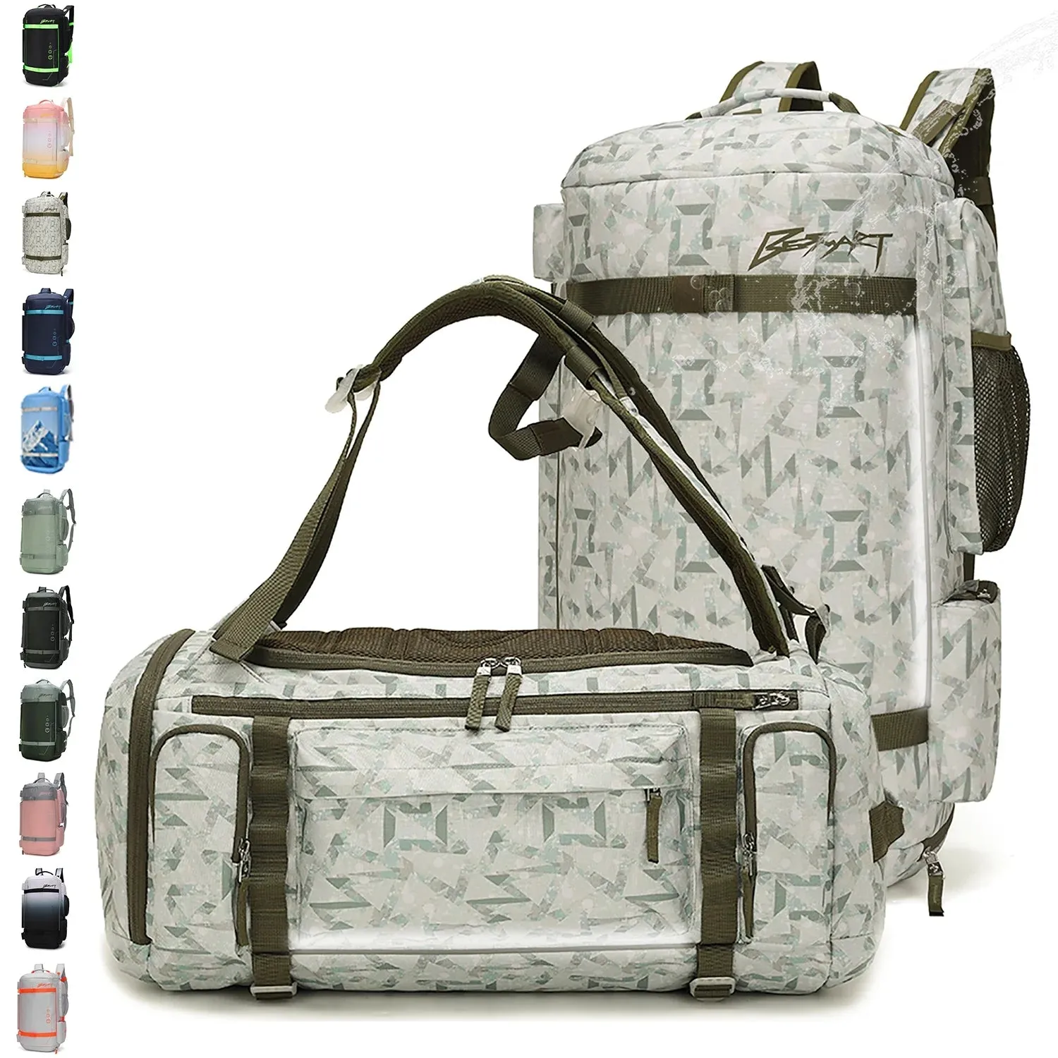 Professional assistance 50L with Exclusive savings Heavy Shoe Outdoor (XL) Gym Duffel - Men Extra Duty for Bag and Waterproof SMART Hiking, for Camping Compartment Sports, BE Backpack Large