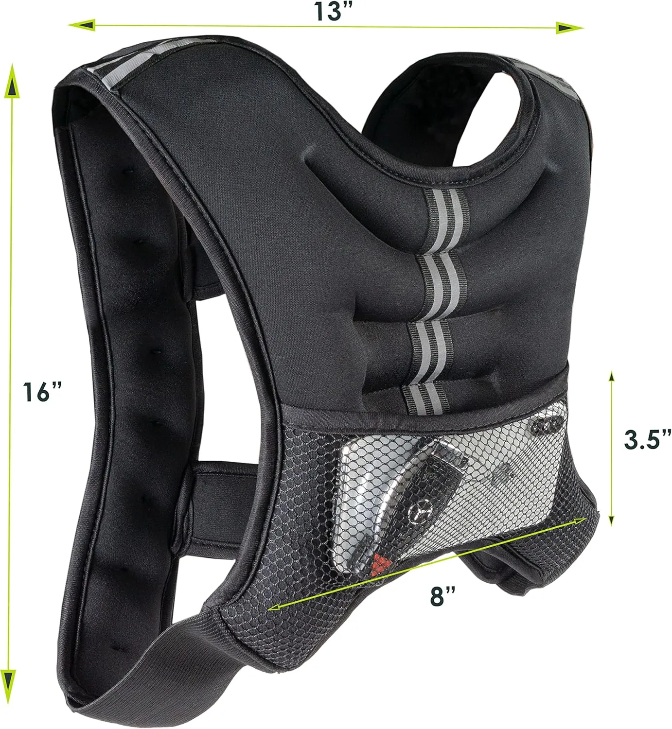 ProsourceFit Exercise Weighted Training Vest - 12lb, black