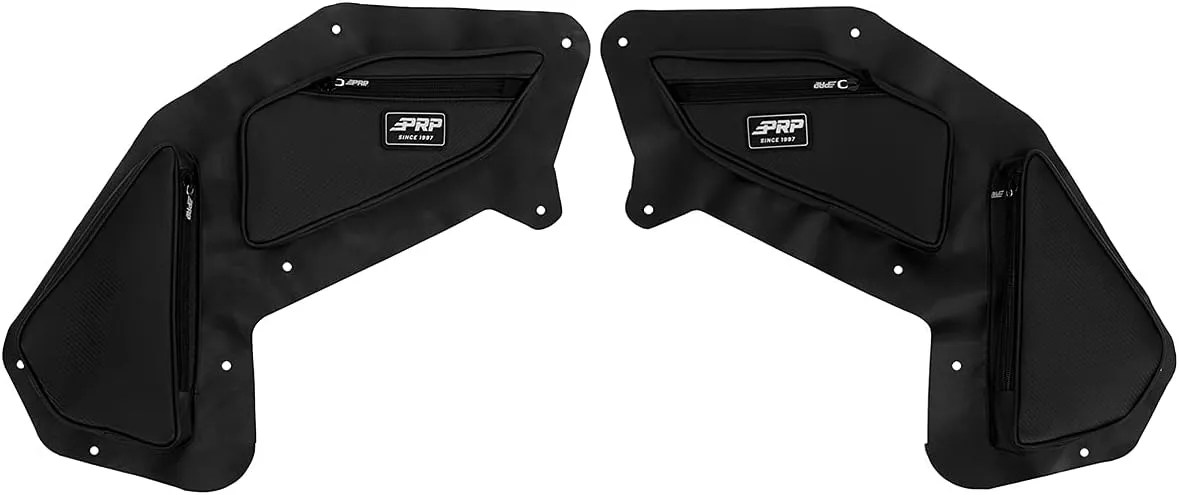 PRP Seats Rear Door Storage Bags with Knee Pads for 2020-2024 Polaris RZR PRO XP4, PRO R4, Turbo R4 - Heavy-Duty & Secure UTV Storage for Gear, Phones, Tools | Water-Resistant   Knee Protection (Pair)