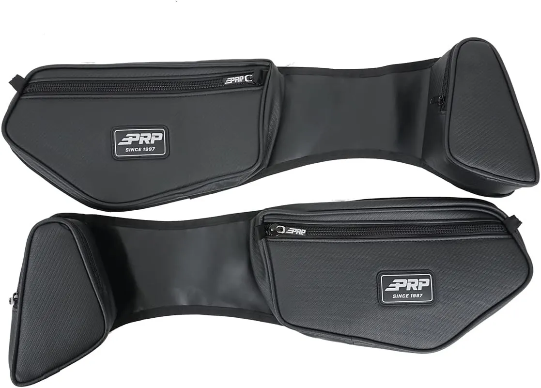 PRP UTV Door Bags with Knee Pads for Can-Am Commander 2021  | Easy Install on Door Frame, Large Storage Pockets, Water Resistant & Puncture Proof Design, Includes 2 Bags (R/L)