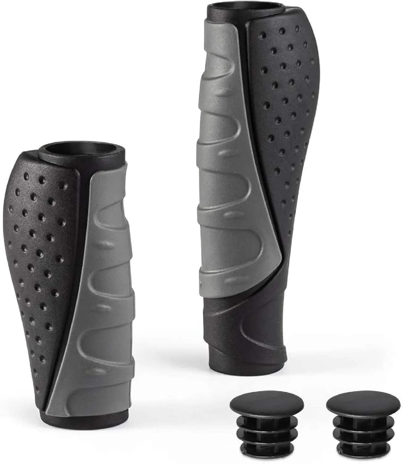 PRUNUS No-Slip Soft Rubber Bike Handlebar Grips Universal for Bicyble, MTB, BMX Mountain Bike, E-Bike, Scooter, Beach Cruiser, City Commuter Bikes, Universal Size Bike Grips for Adult, Bike Grips