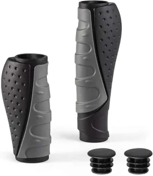 PRUNUS No-Slip Soft Rubber Bike Handlebar Grips Universal for Bicyble, MTB, BMX Mountain Bike, E-Bike, Scooter, Beach Cruiser, City Commuter Bikes, Universal Size Bike Grips for Adult, Bike Grips
