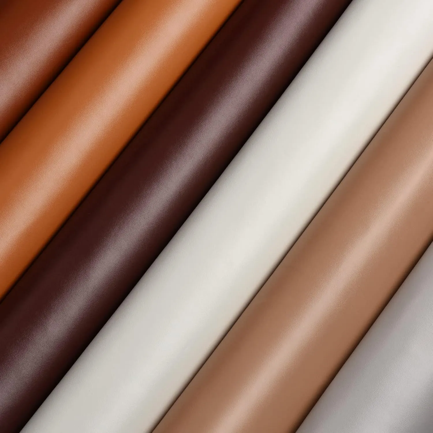 PU Fabric Leather 2 Yards 58" x 72", 1.25mm Thick Faux Synthetic Leather Material Sheets for Upholstery Crafts, DIY Sewings, Sofa, Handbag, Hair Bows Decorations Brich_Smooth Surface