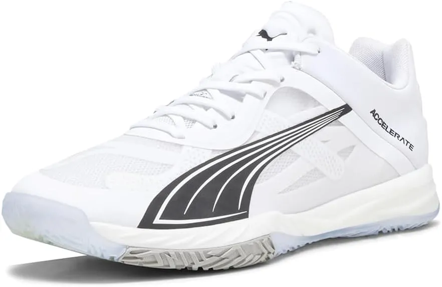 Puma Mens Accelerate Nitro Sqd Racquet Sports Sneakers Shoes - White