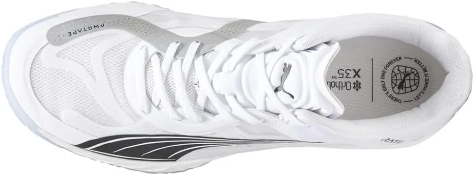Puma Mens Accelerate Nitro Sqd Racquet Sports Sneakers Shoes - White