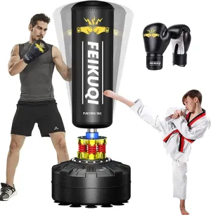 Punching Bag for Adults, Boxing Bag with Stand 70''-205lbs Freestanding Punching Bag for Adult Youth Kids - Men Women Stand Kickboxing Bag for Home Office Gym