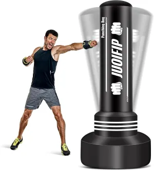 Punching Bag for Kids Adult, Inflatable Boxing Bag Men Standing Kickboxing Bag, Suitable for Kickboxing MMA Dummy Karate Home Gym Training Equipment for Men and Women