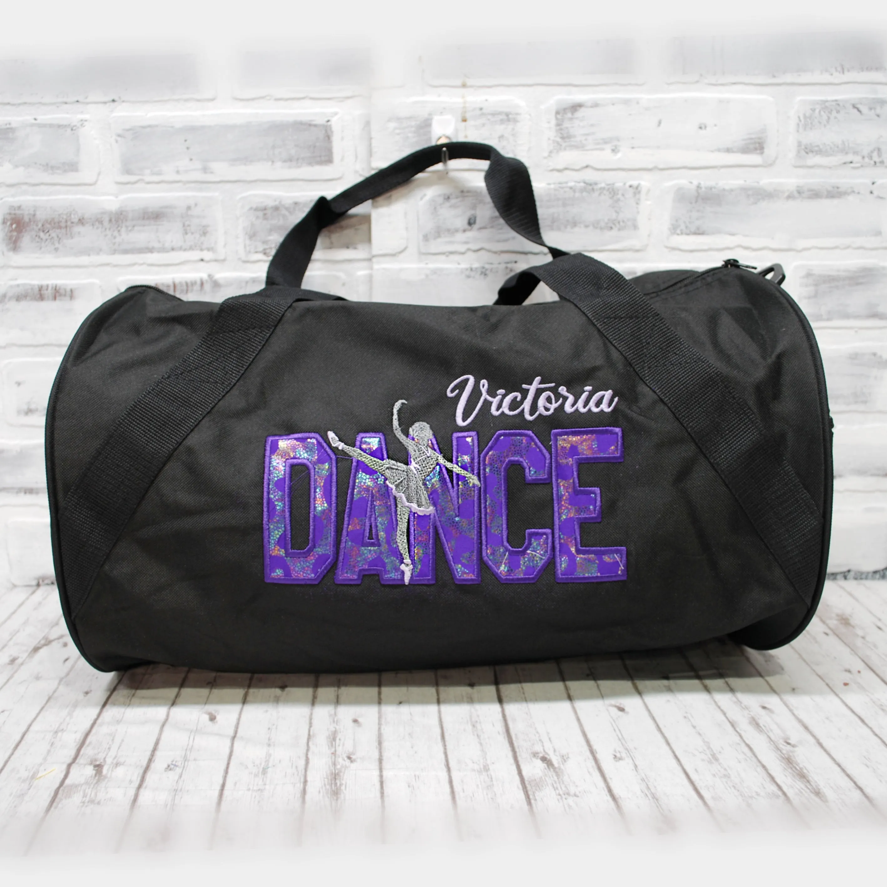Purple Ballet Dancer Personalized Tote or Duffle Bag