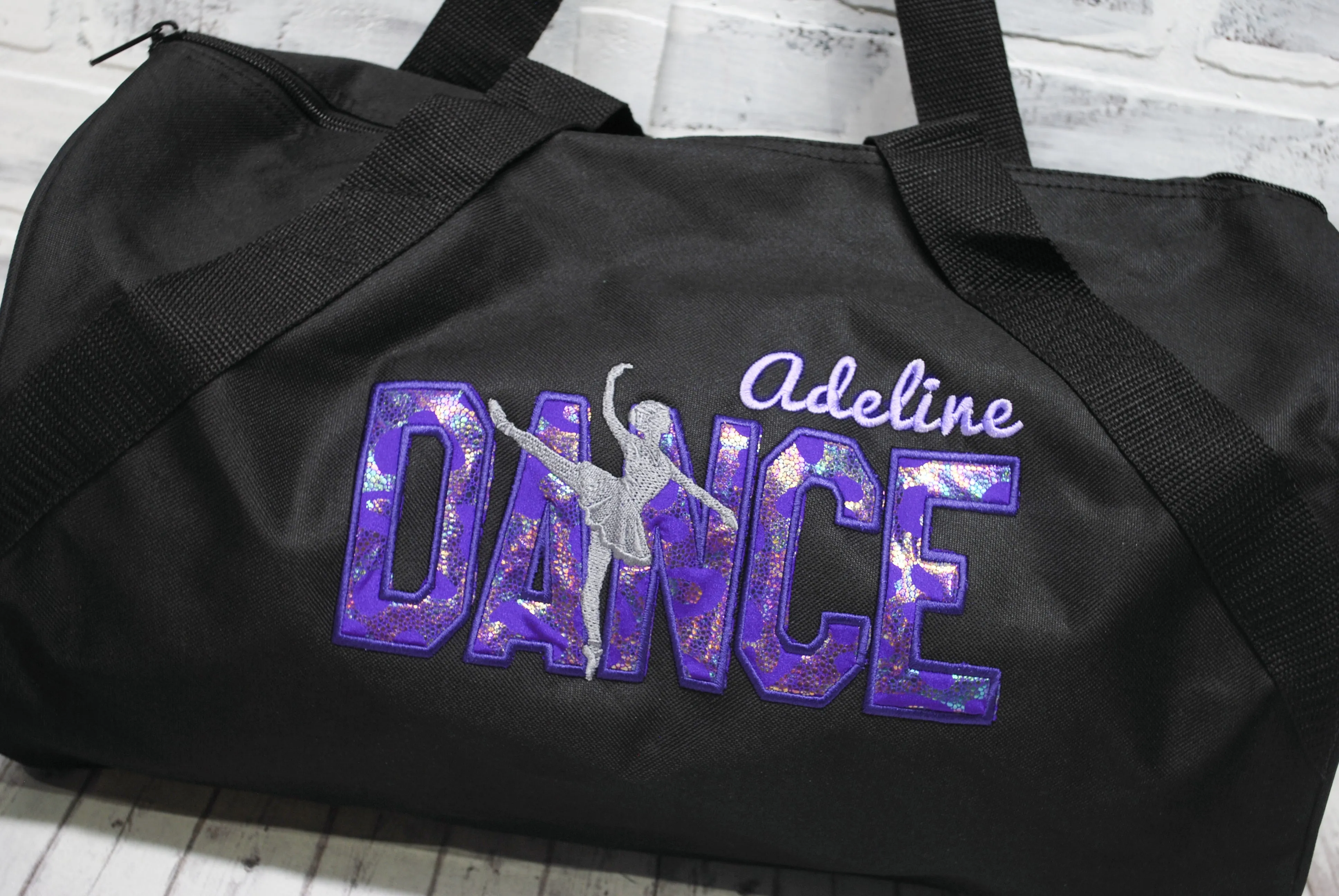 Purple Ballet Dancer Personalized Tote or Duffle Bag