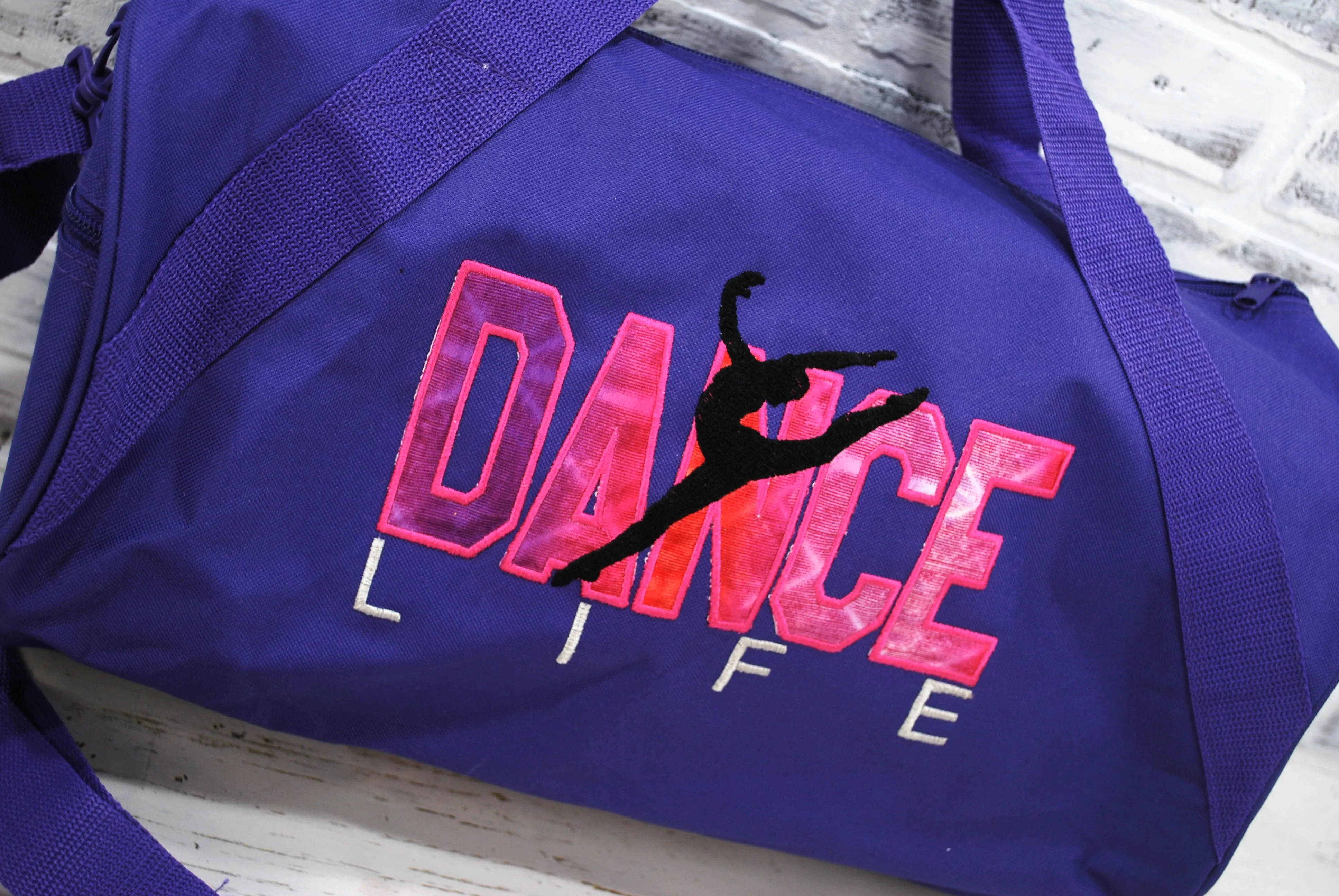 Purple Red Ombre Personalized Dance Tote or Duffle  Bag