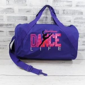 Purple Red Ombre Personalized Dance Tote or Duffle  Bag