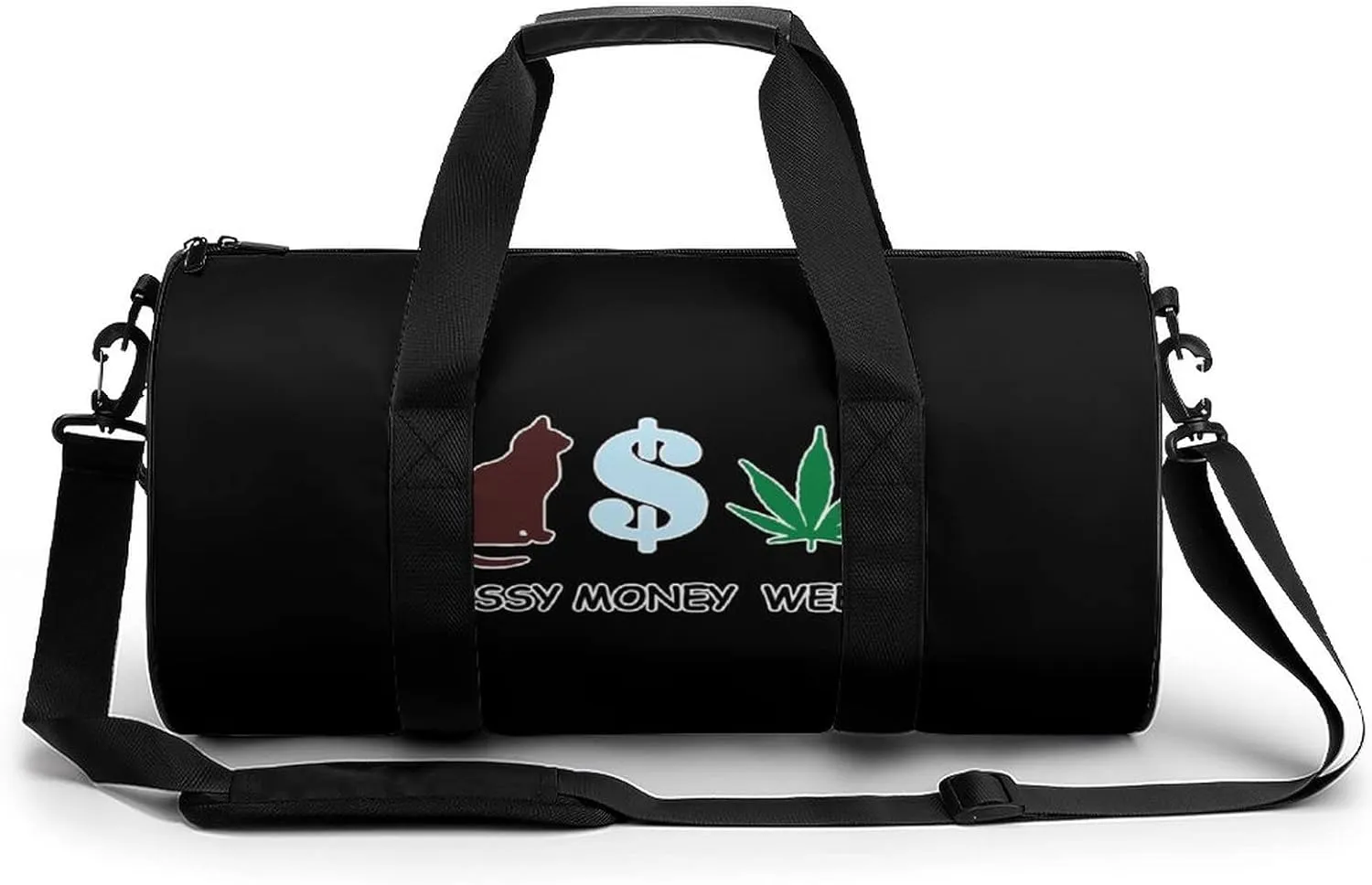 Pussy Money Weed Sports Gym Bag Waterproof Duffel Bag Travel Overnight Bag Carryon Weekend Bag