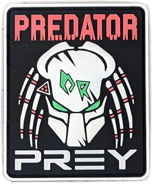 PVC Morale Patch - 2''x2.5'' Predator OR Prey, glow in the dark