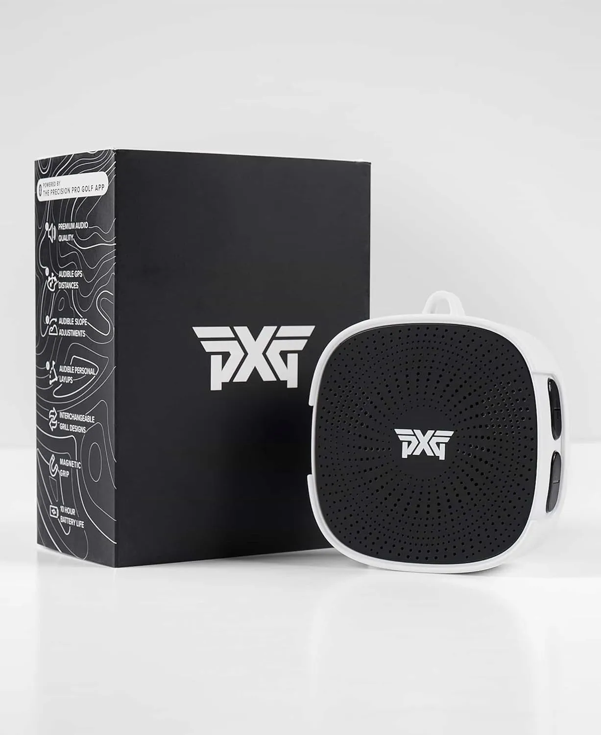PXG Bluetooth Golf Cart Speaker, 5 Watt Speaker Output, 10 Hours of Battery Life, Water Resistant, USB-C Charging Cable Included