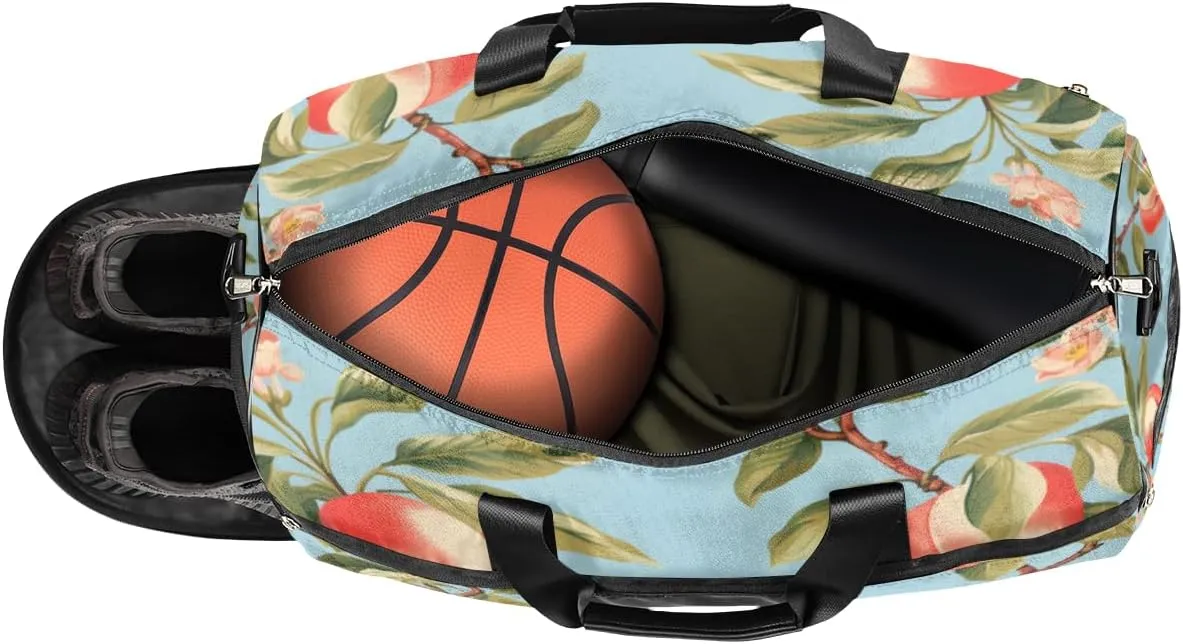 QsirBC Dragons Texture Gym Bag for Women Duffle Tote with Shoes Compartment Men Weekender Duffel