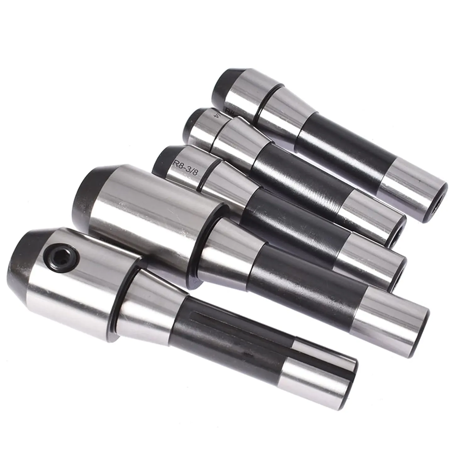 R8 End Mill Holder Set Alloy Tool5-Pack 1/4 Inch 3/8 Inch 1/2 Inch 5/8 Inch 3/4 Inch Adapter Replacement for Bridgeport Type Milling Machines