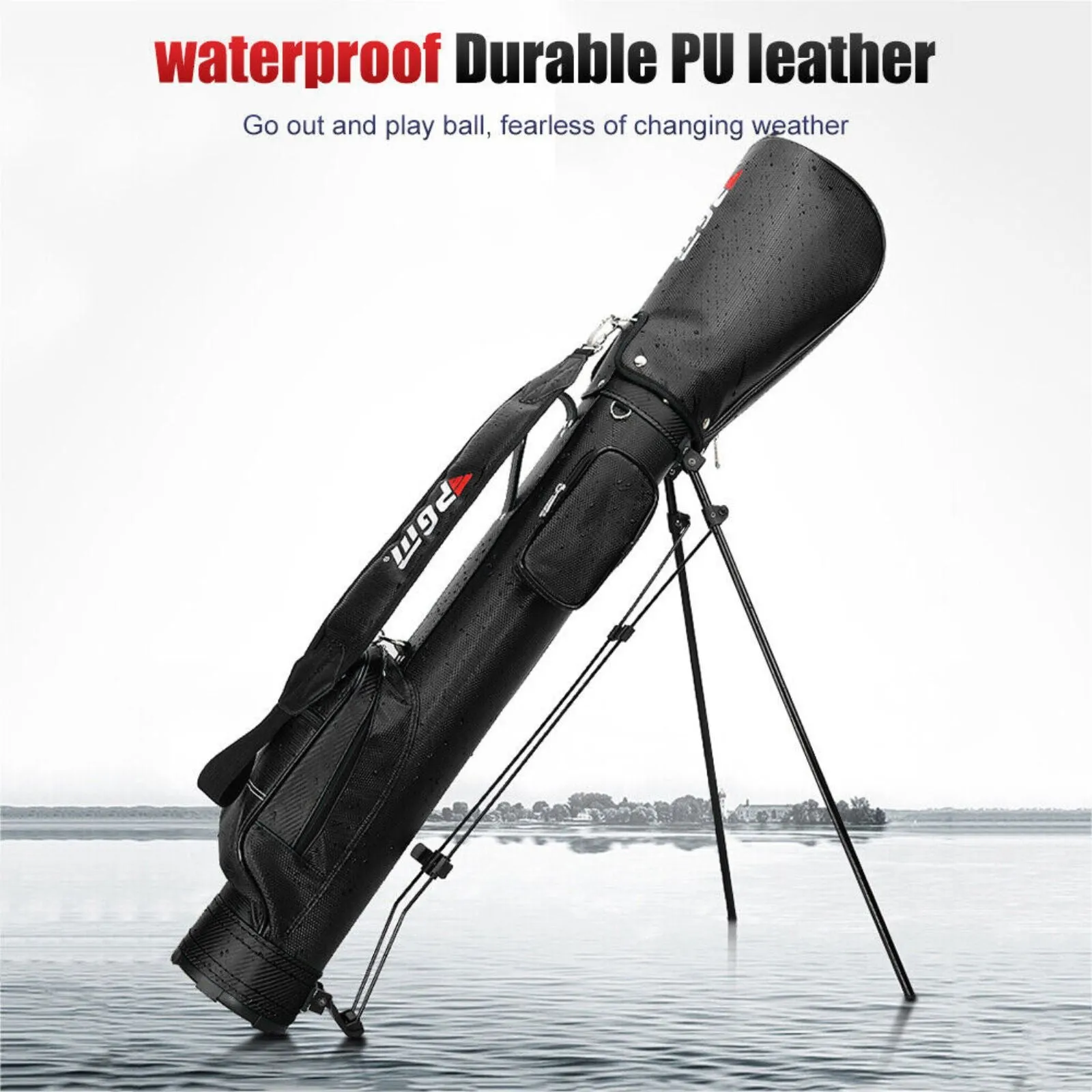 Rack Bag Can Hold 9 Clubs Black Golf Rack Bag Waterproof Gun Bag With Stand