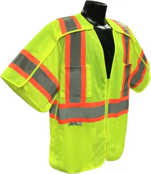 Radians SV24-3GM-XL/2X Polyester Mesh Class 3 Breakaway Surveyor Vest