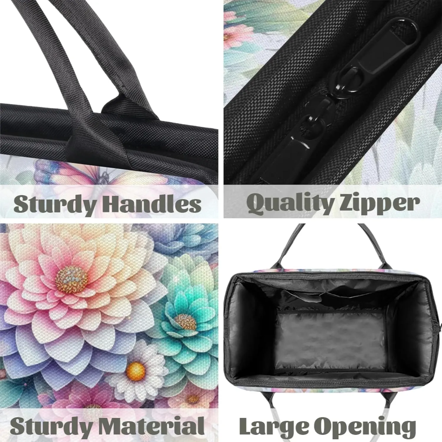 Rainbow Flower Gym Bag for Women Men Travel Sports Duffel Bag with Trolley Sleeve Waterproof Sports Gym Bag Weekender Overnight Bag Carry On Tote Bag for Travel Gym Sport