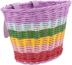 Rattan Bicycle Basket Large Storage Bike Handlebar Accessory Multi-use Bike Basket