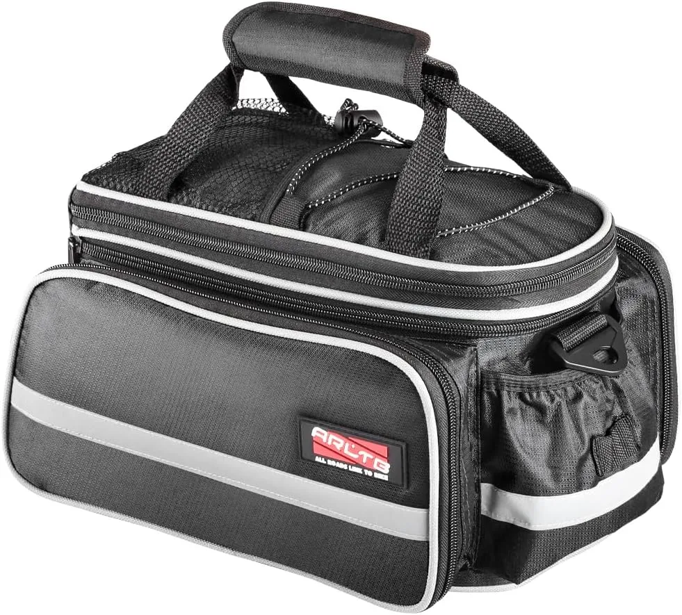 Rear Bike Rack Bag 10-25L Bike Saddle Bag Waterproof Bikepacking Bag Panniers with Rain Cover