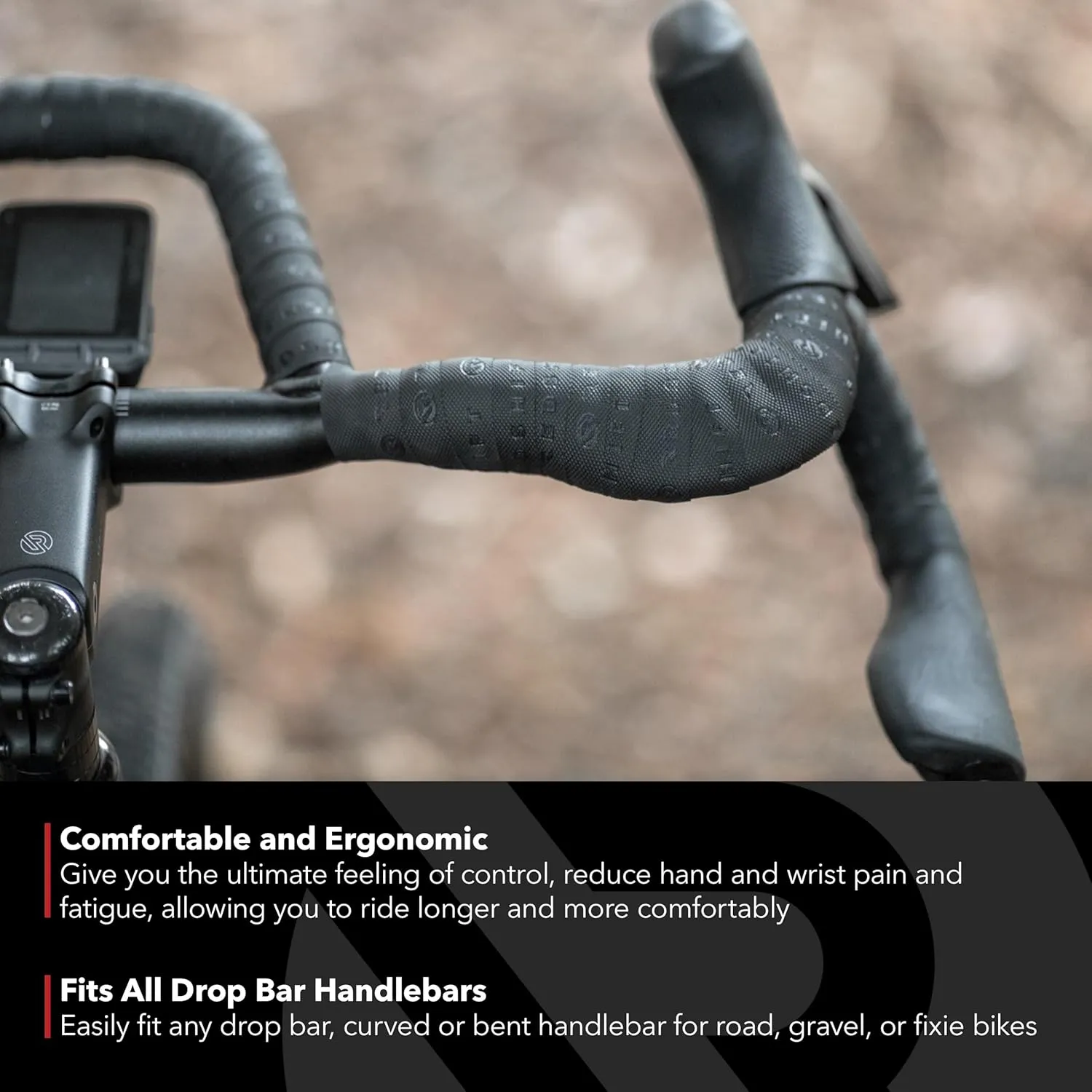 REDSHIFT Cruise Control Drop Bar Grips for Road Bike Handlebars, fits All Drop Bar Handlebars for Road, Gravel and Fixie Bicycles, Ergonomic Comfort Cycling Accessory