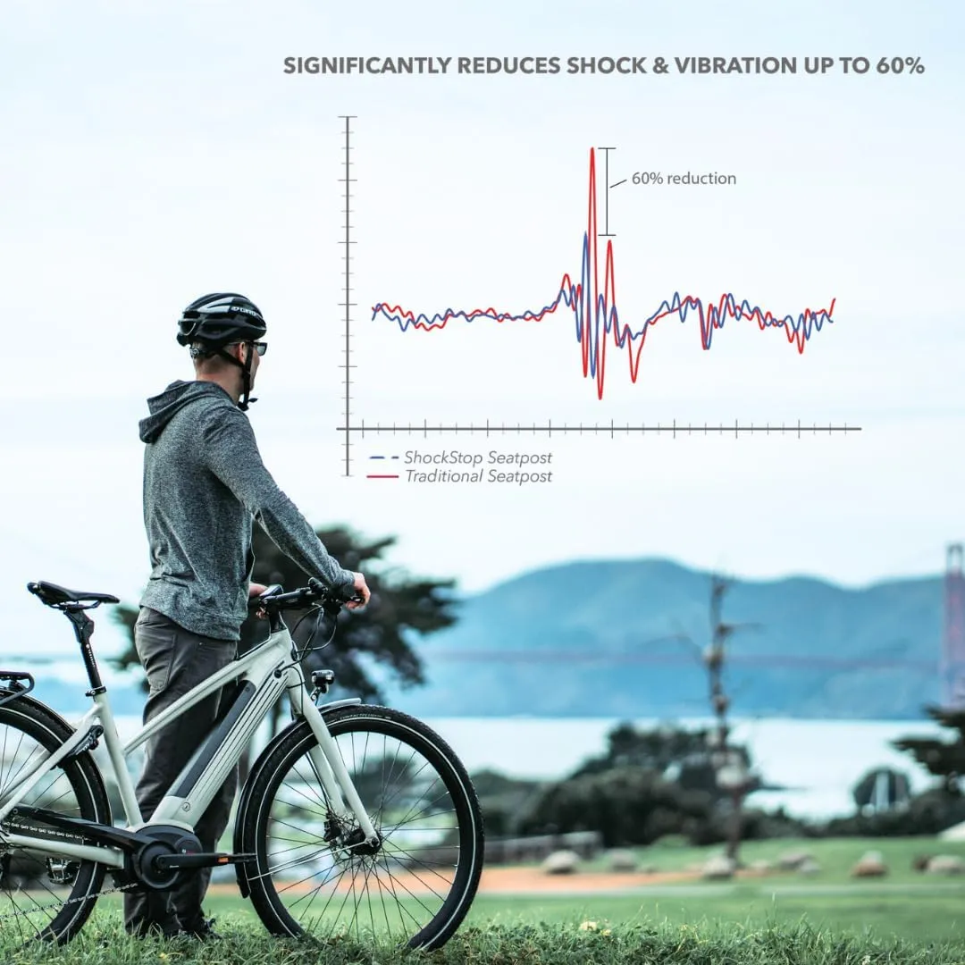 REDSHIFT ShockStop City Suspension Seatpost, Bicycle Shock Absorber, Bike Seat Post for E-Bike, City, Commuter, Aluminum