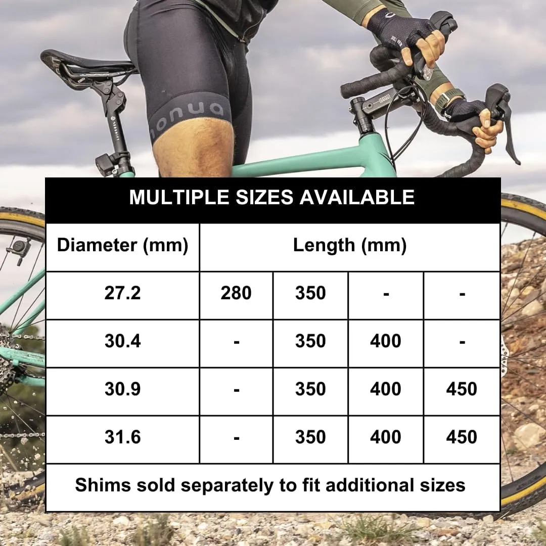 REDSHIFT ShockStop Suspension Seatpost for Bicycles, Shock-Absorber Bike Seat Post for Road, Gravel, Hybrid, and E-Bikes