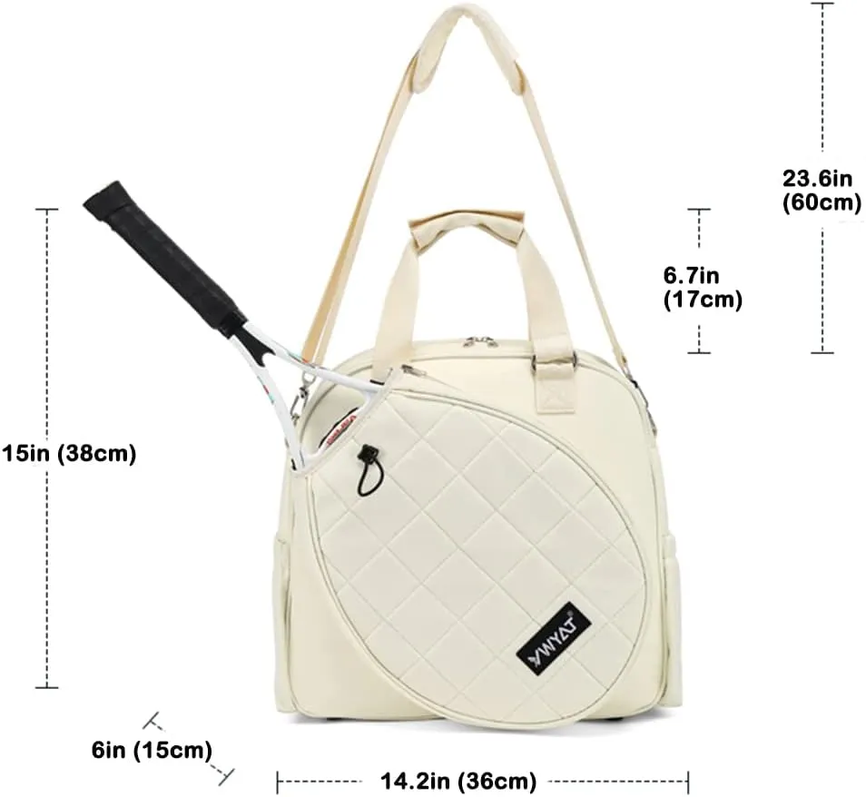 Rejolly Tennis Shoulder Bag Large Water Resistant Tote Handbag for Tennis Racket, Pickleball Paddles, Badminton Racquet